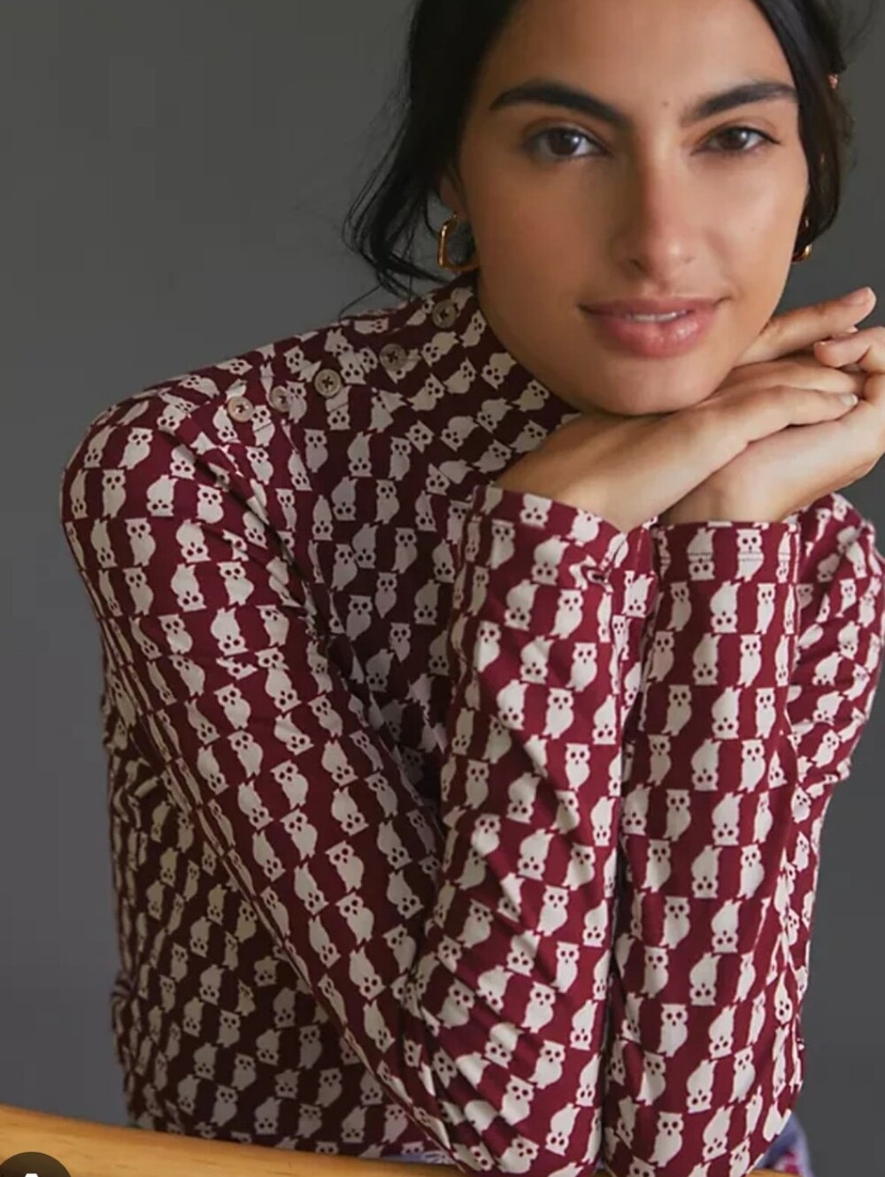 Anthropologie Owl Top